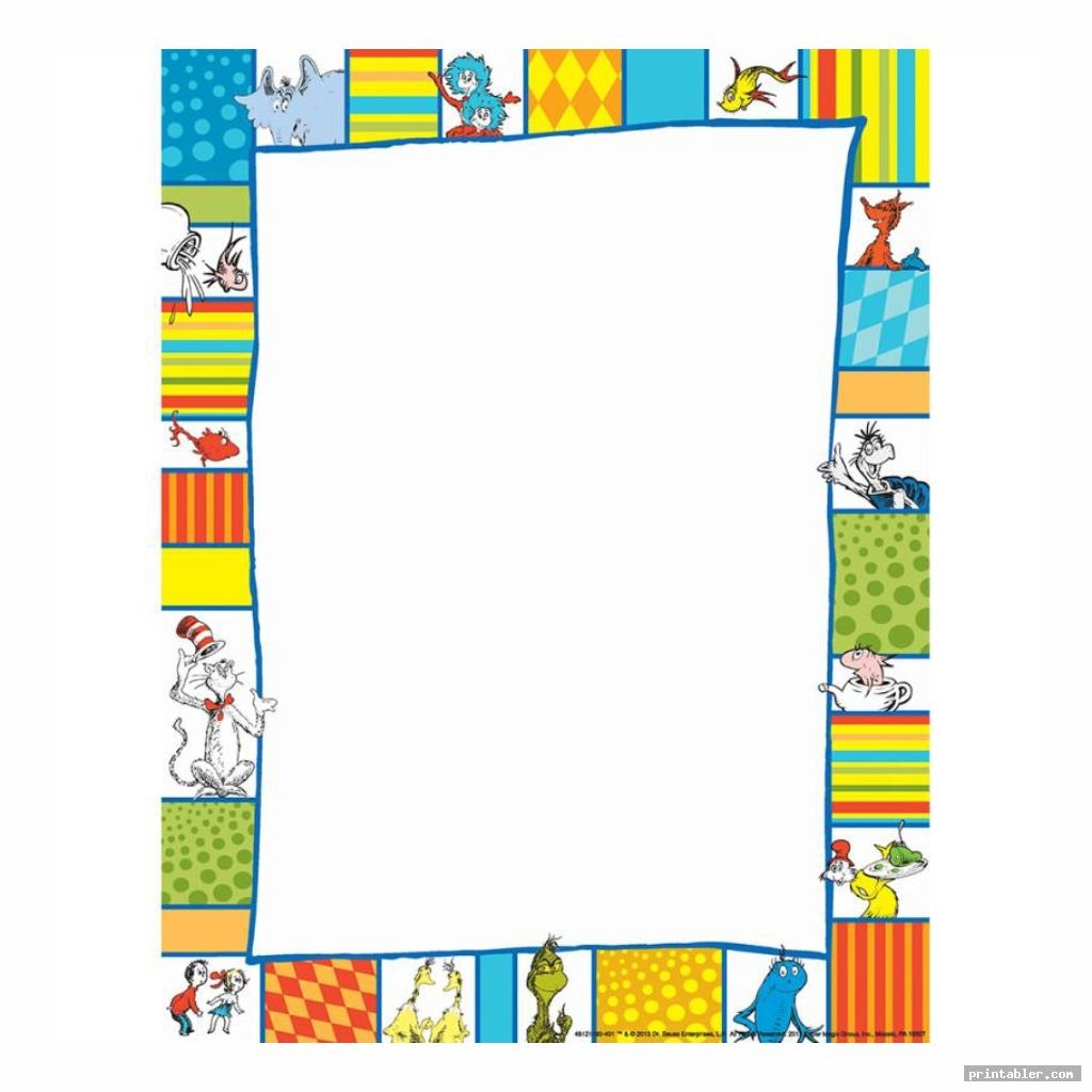 Dr Seuss Printable Border Gridgit