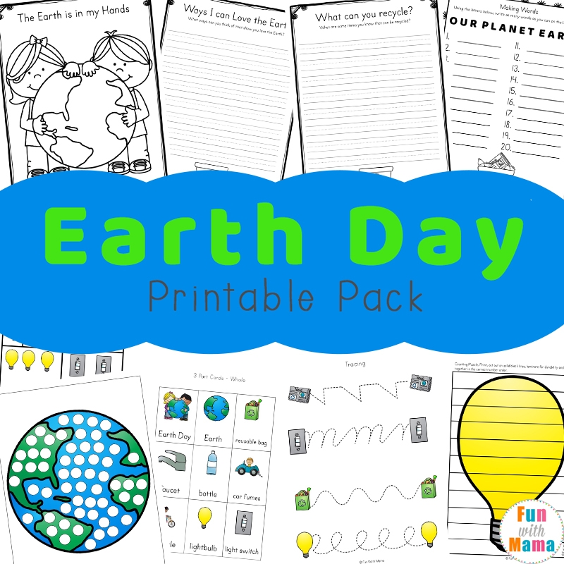 Earth Day Activities For Kids Including Printables And Worksheets Fun
