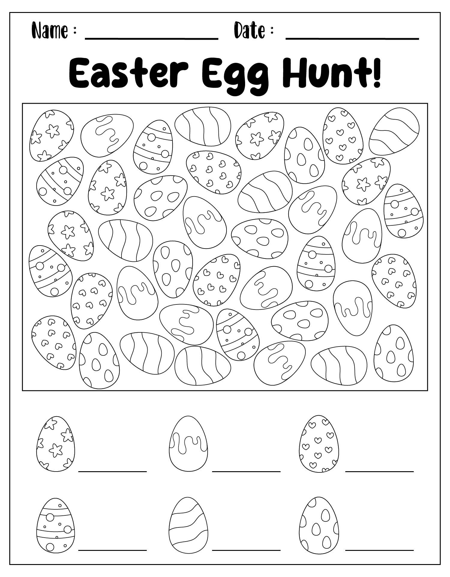 Easter Egg Hunt Printable Worksheets Activity In 2025 Printable 