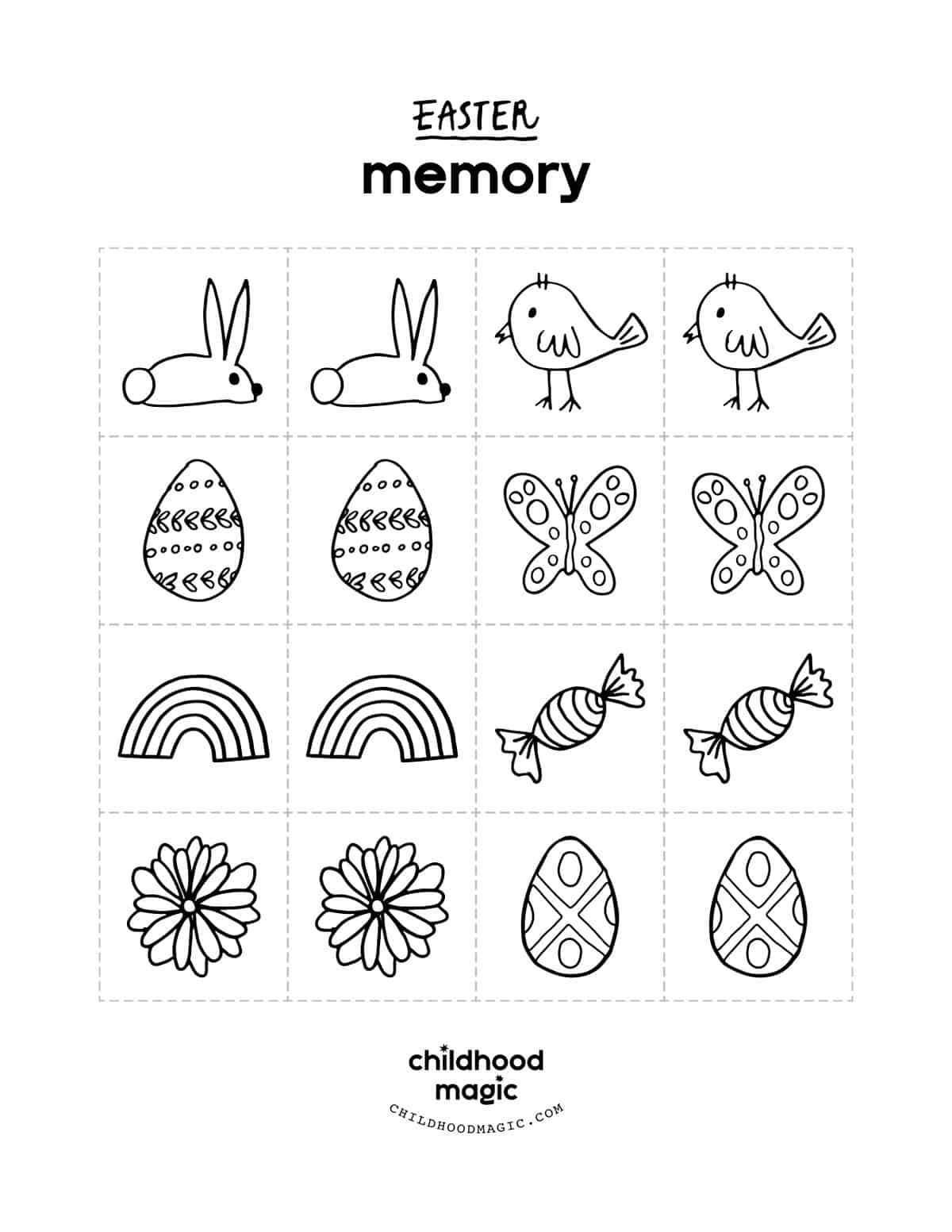 Easter Memory Game Childhood Magic