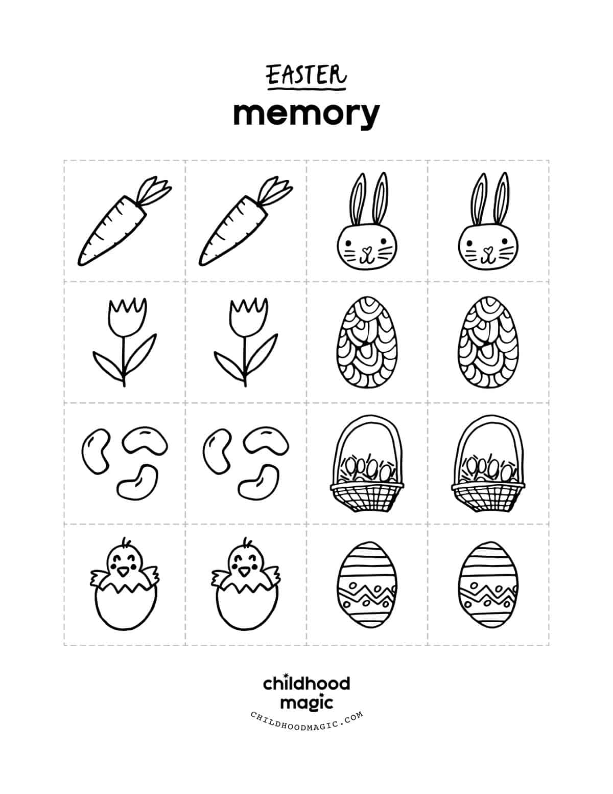 Easter Memory Game Childhood Magic