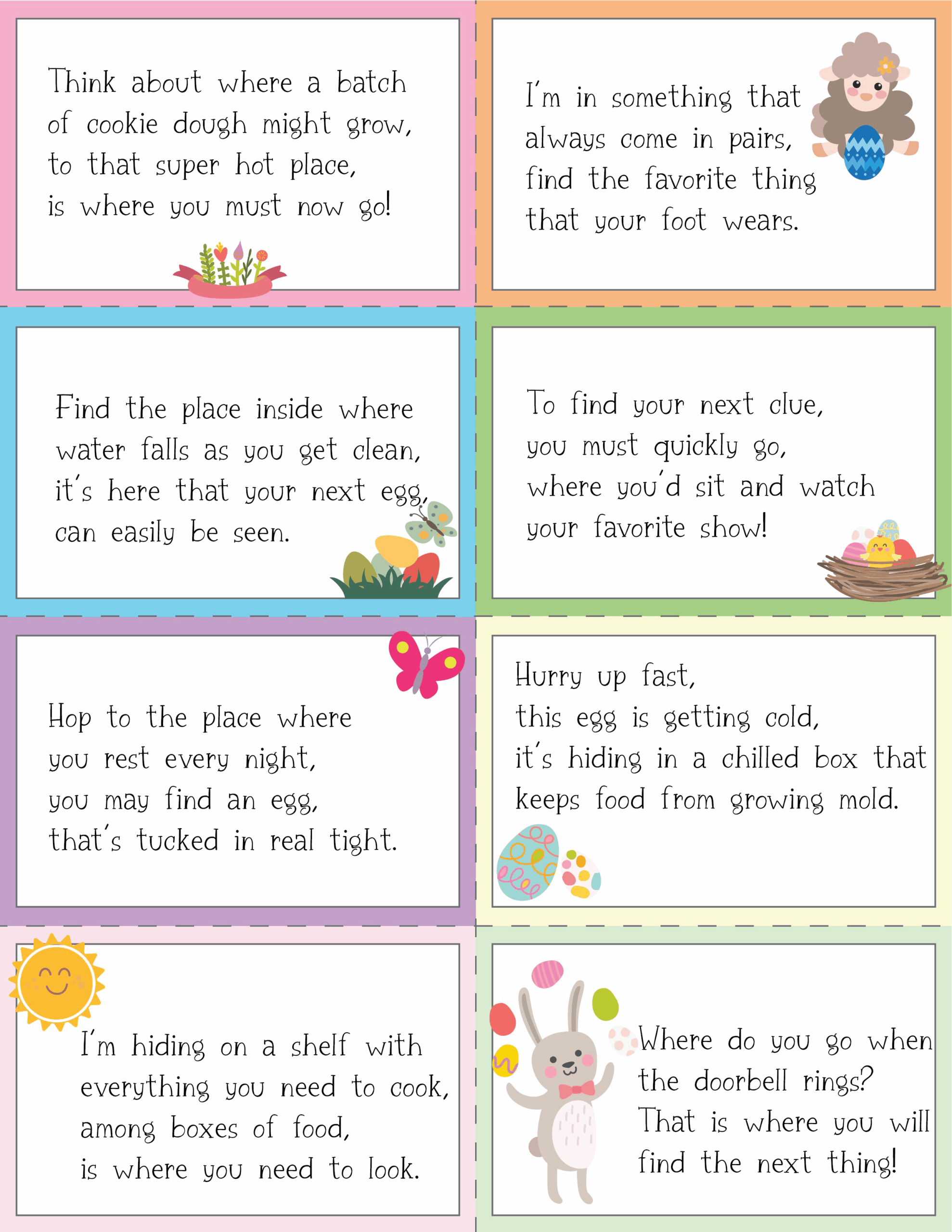free printable easter egg hunt games