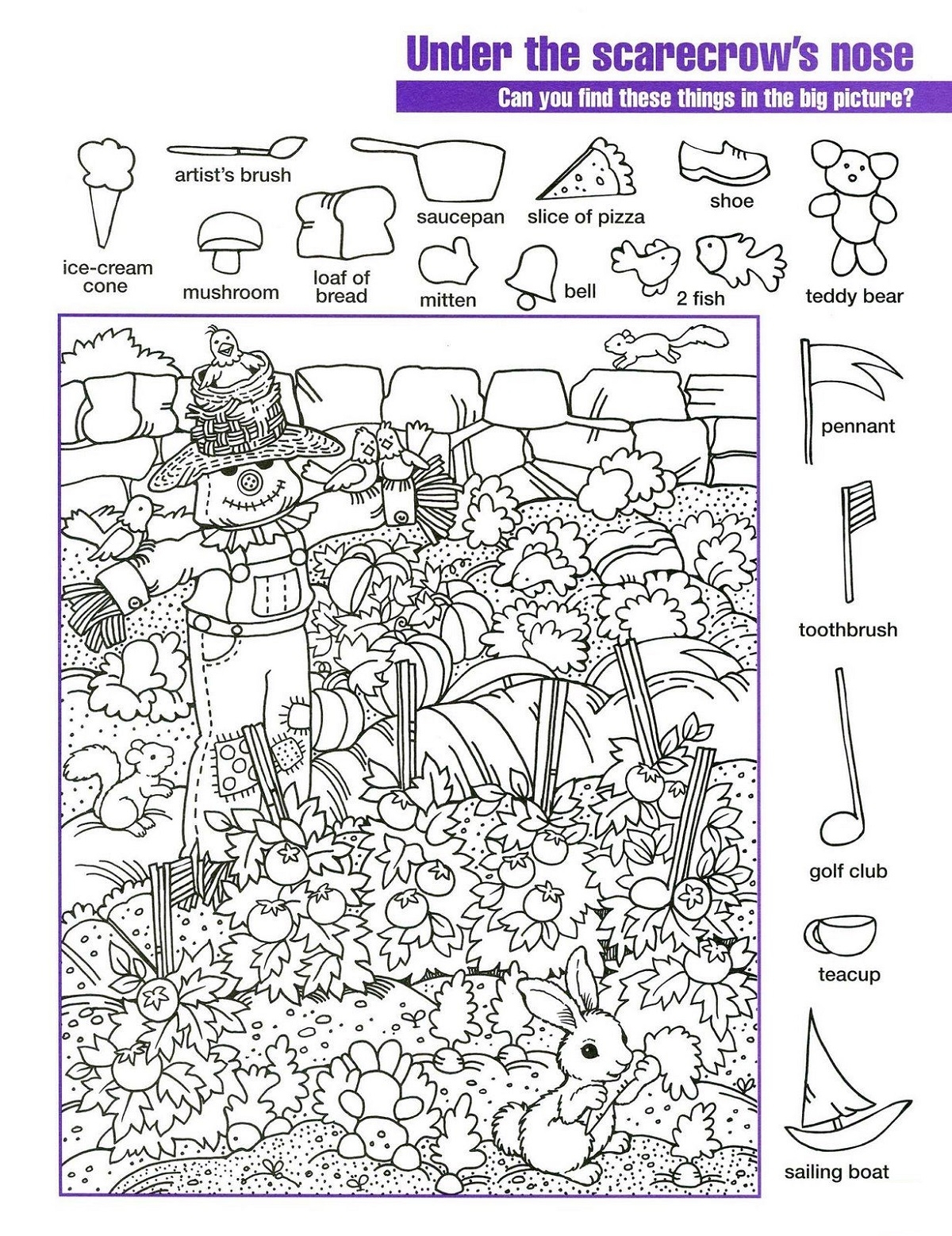 Easy Hidden Pictures Printable