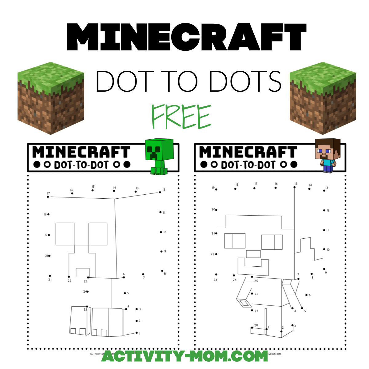 minecraft activity printables
