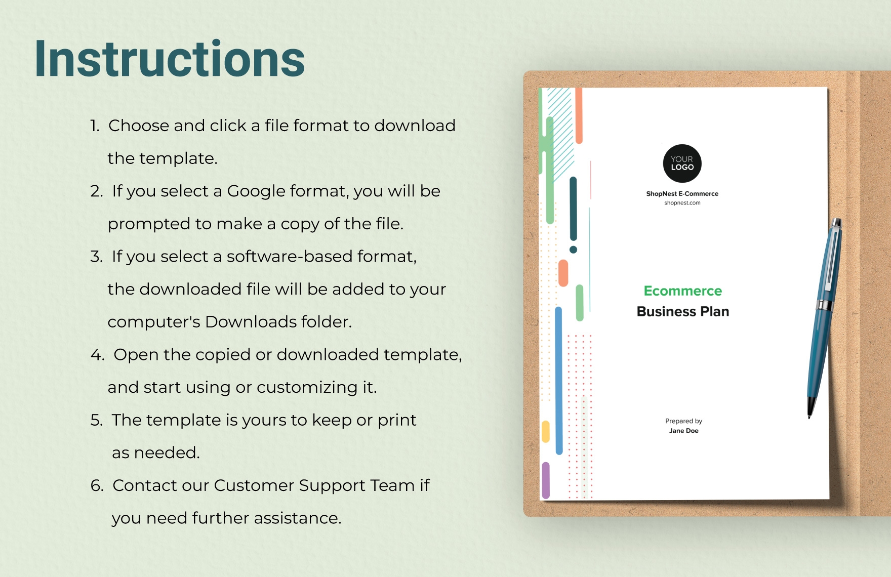 Ecommerce Business Plan Template In Word PDF Google Docs Download 
