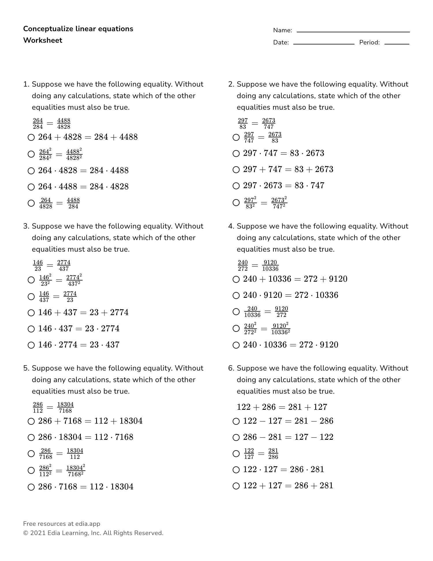 two variable equations worksheet