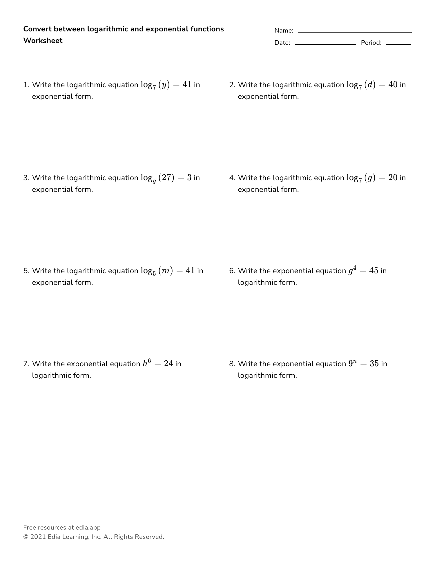 Edia Free Math Homework In Minutes Worksheets Library