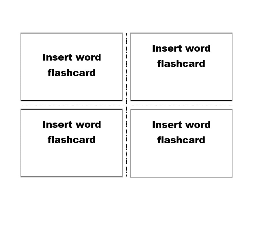 Editable Flash Card Template
