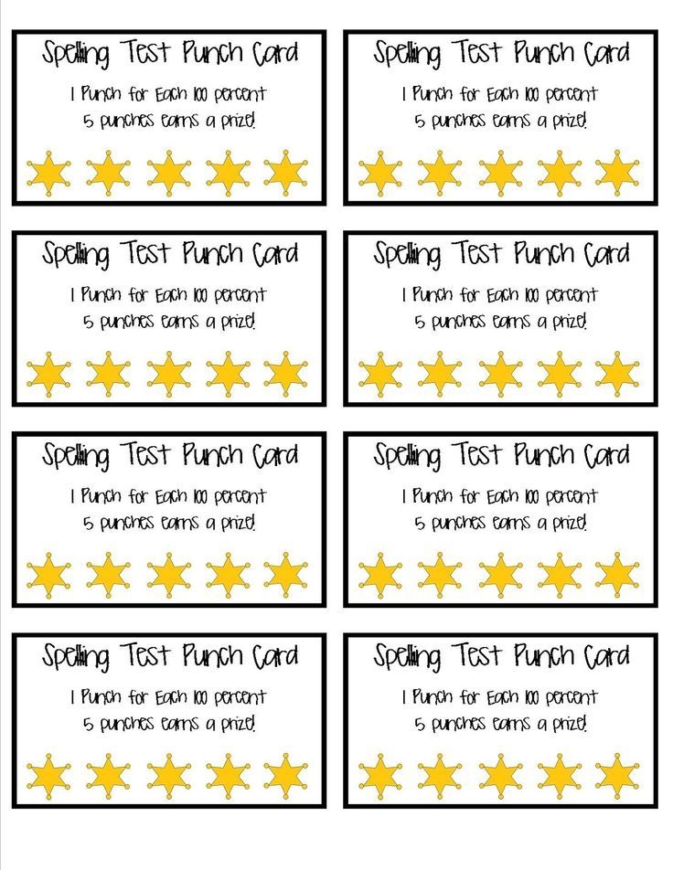 editable free printable punch card template