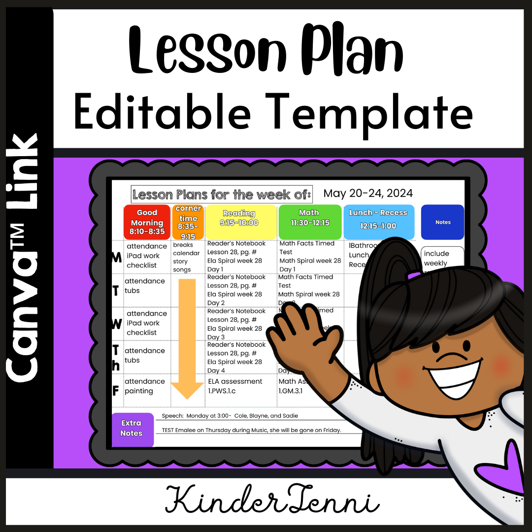 editable lesson plan template