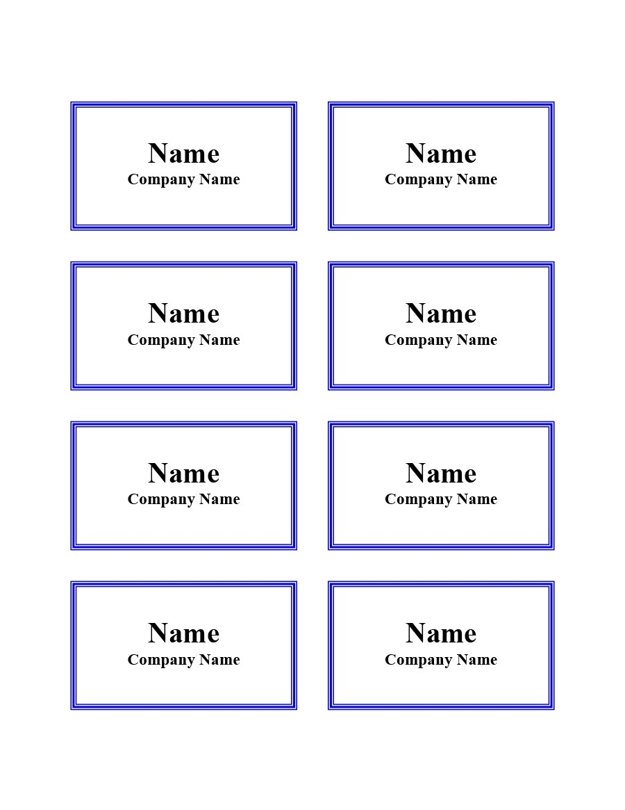 Editable Name Tag Template Free Printable Word