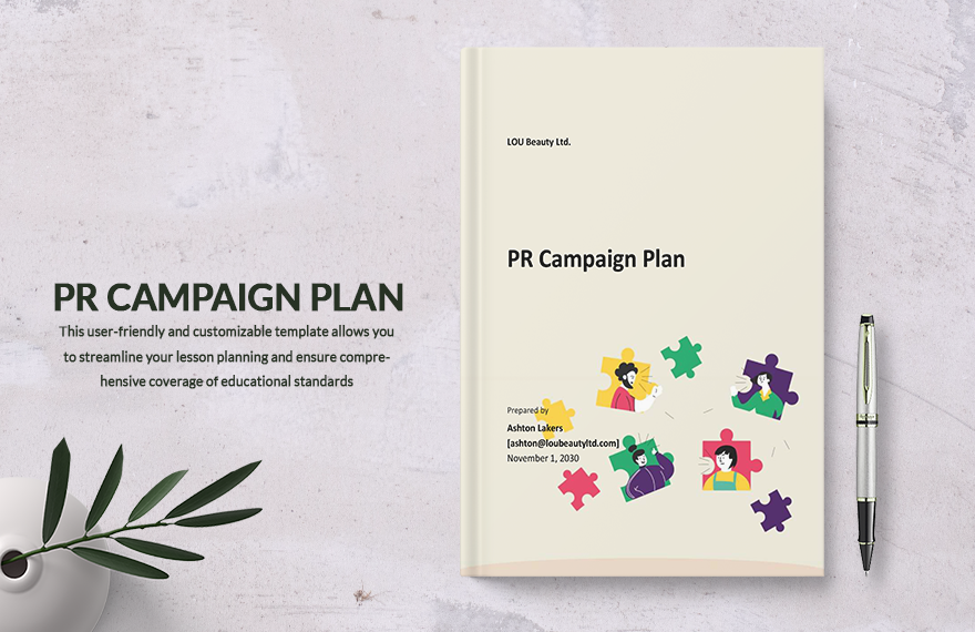 Editable PR Plan Templates In PDF To Download