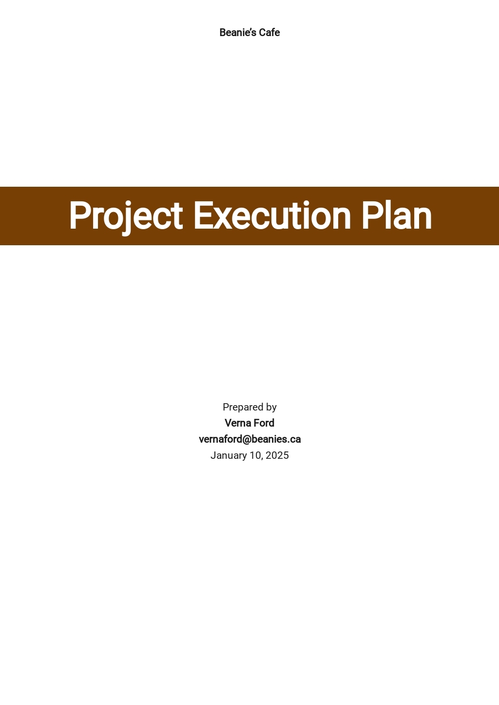 Editable Project Execution Plan Templates In Word To Download