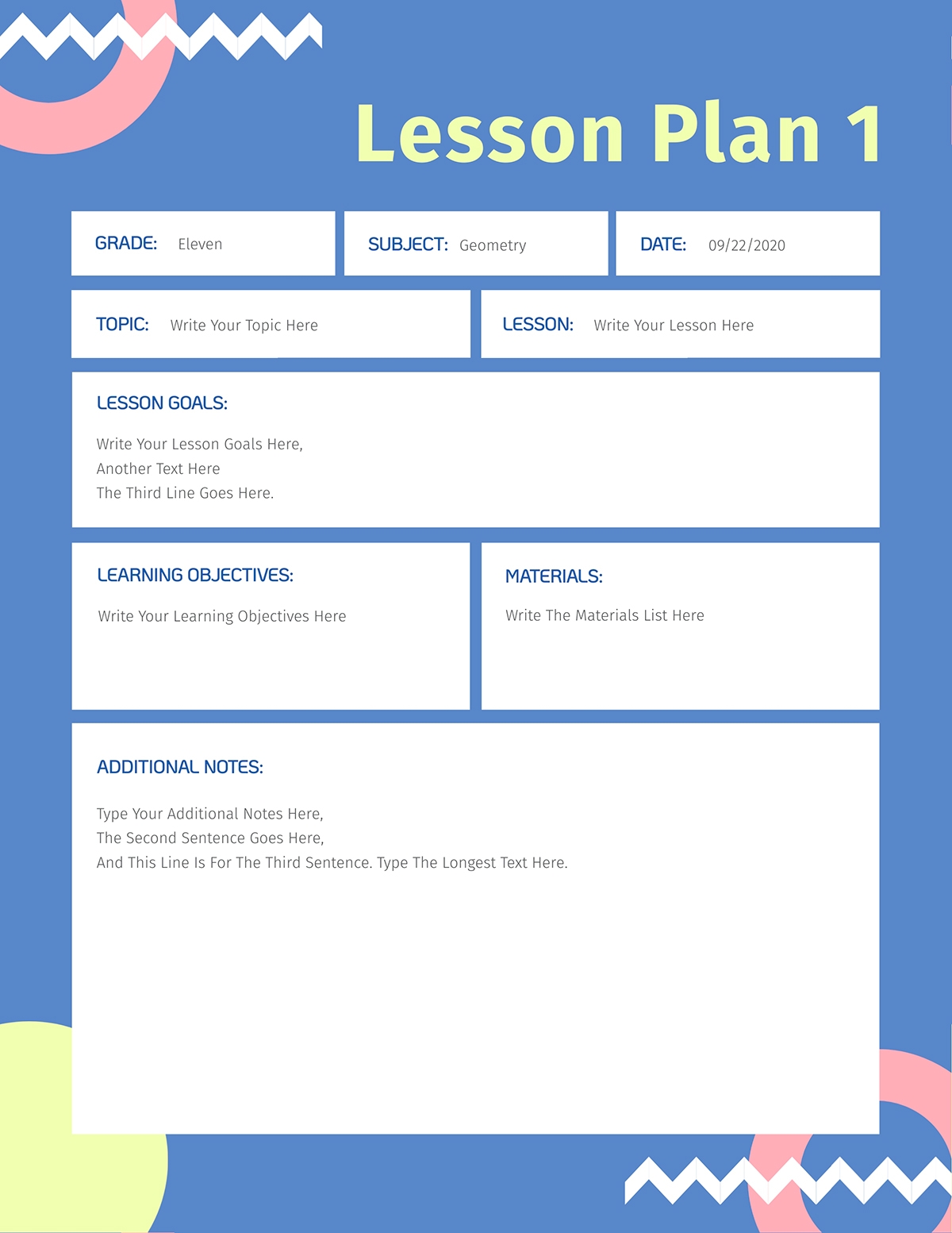 Effective Lesson Creation Using A Lesson Plan Template Pedagogue