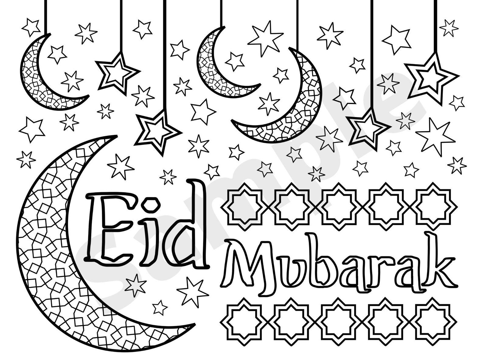 Printable Eid Card Template Creative Printable