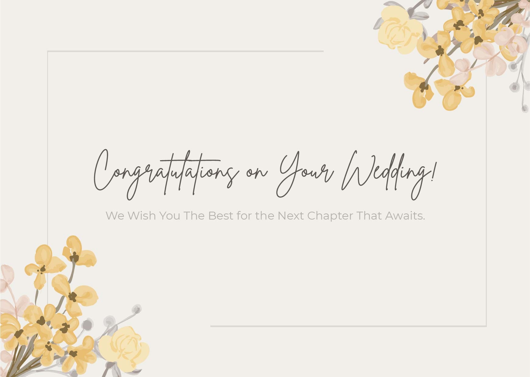 free printable printable wedding congratulations card template