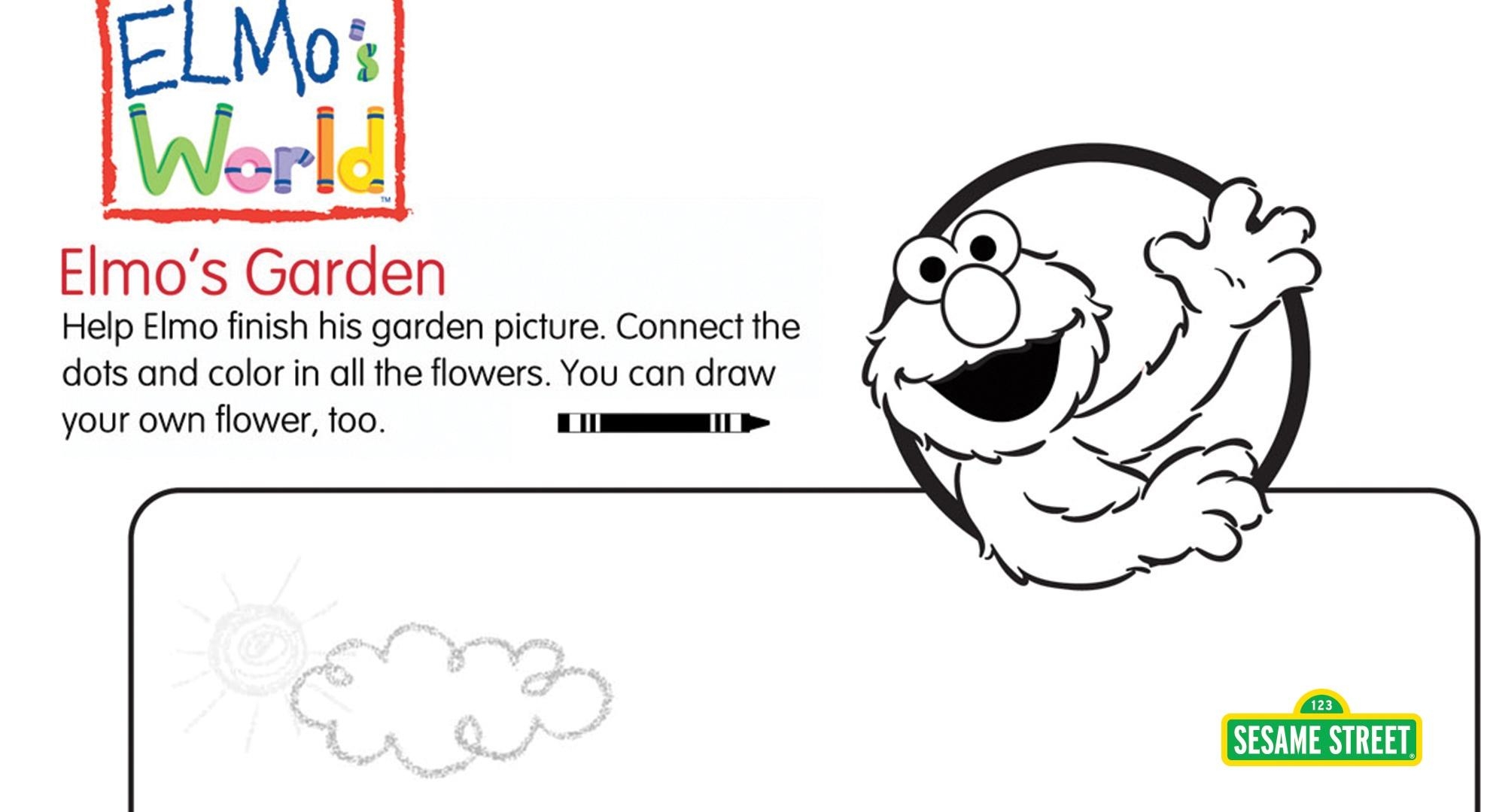Elmo 39 s World Elmo 39 s Garden Printable Sesame Street PBS LearningMedia