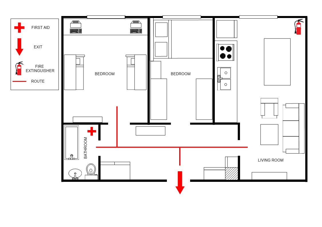 Emergency Exit Floor Plan Template Floor Roma