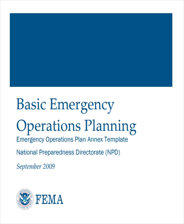 Emergency Operations Plan Template