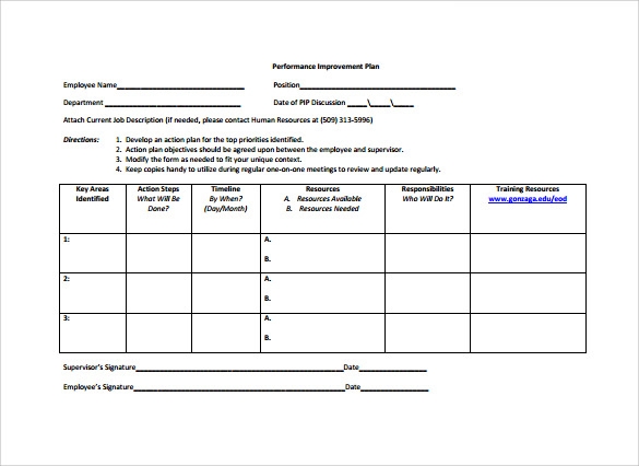 Employee Action Plan Template 8 Download Documents In PDF