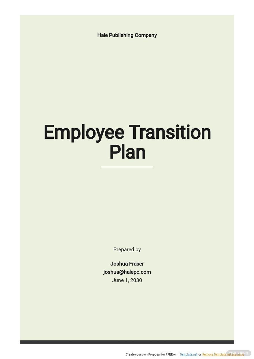 employee transition plan template