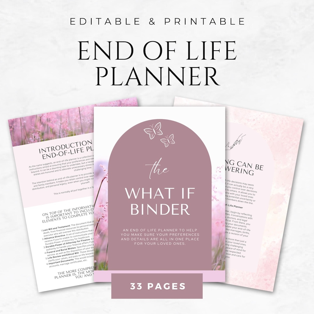 end of life plan template