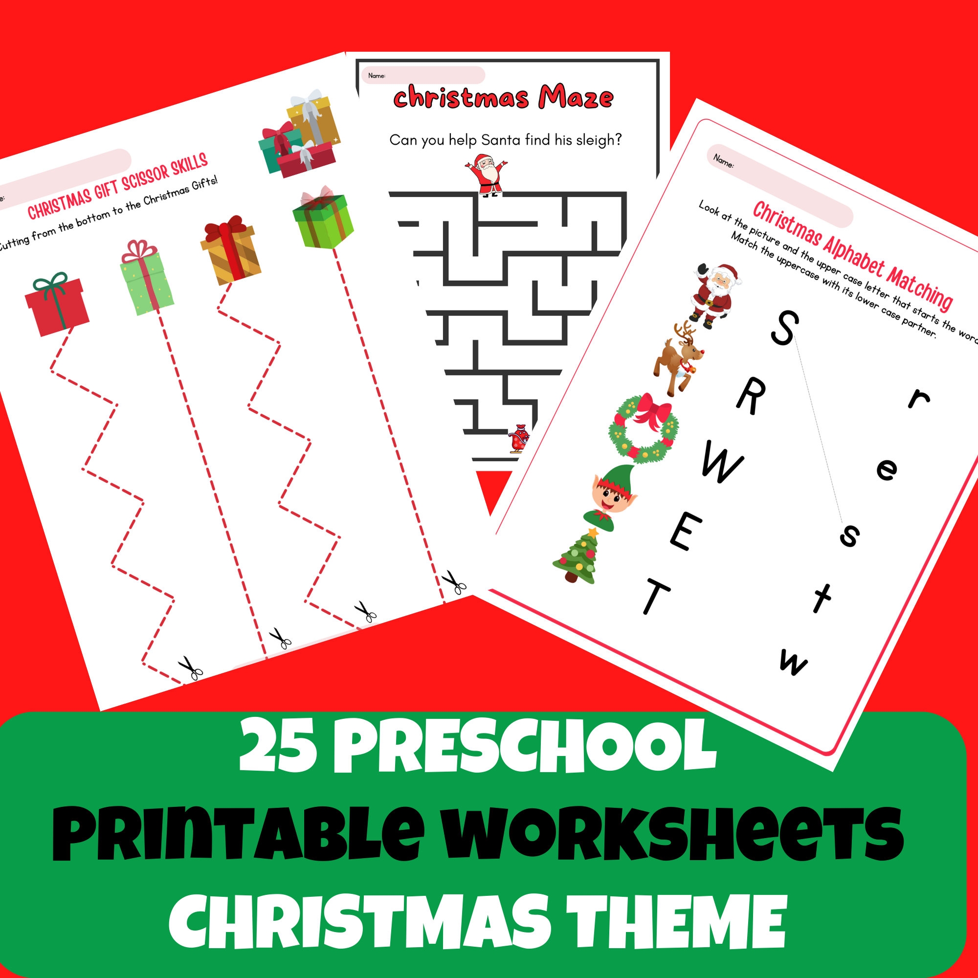Engaging Preschool Christmas Worksheets Festive Learning Activities