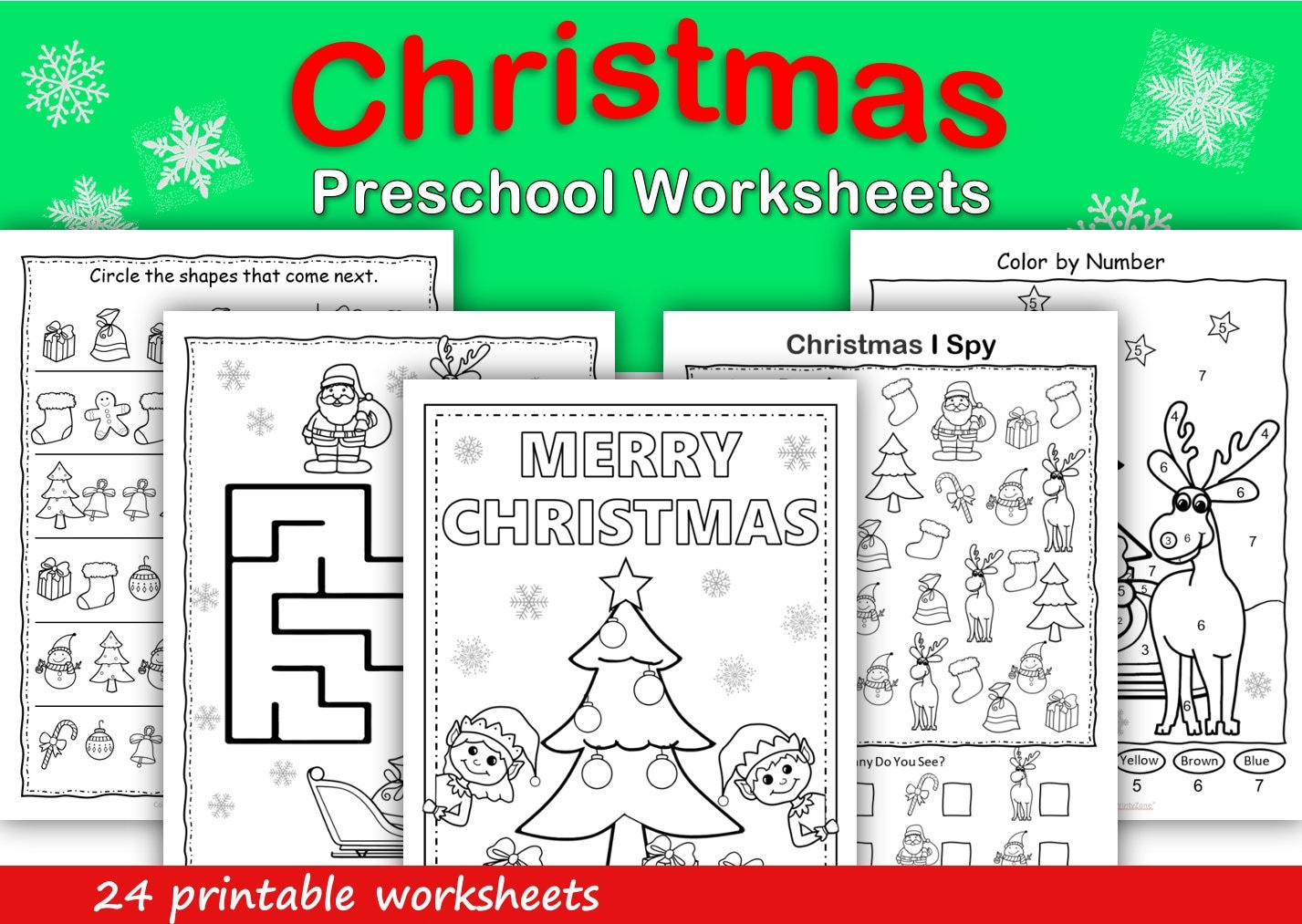 Engaging Preschool Christmas Worksheets Festive Learning Activities