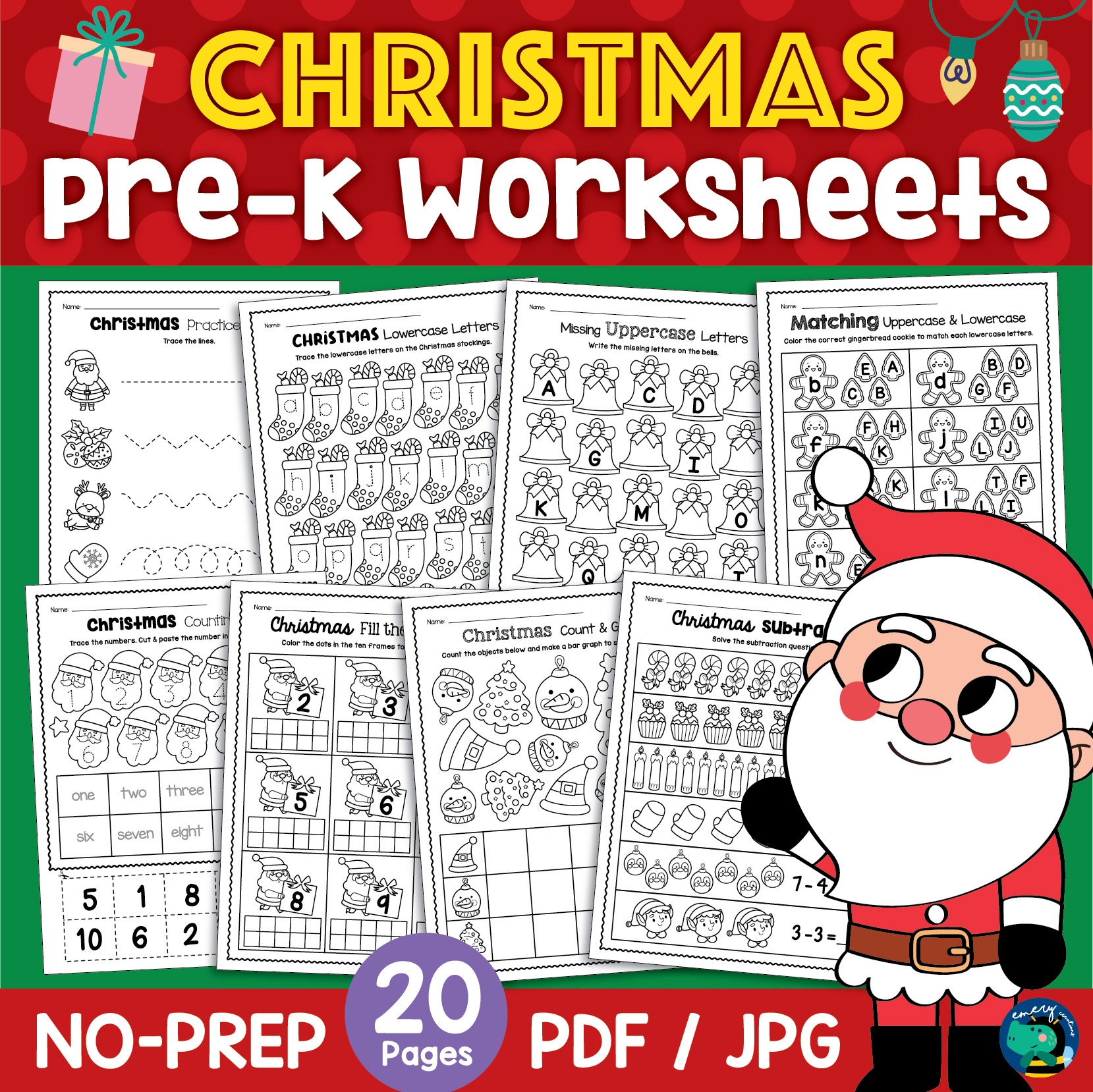 Engaging Preschool Christmas Worksheets Festive Learning Activities