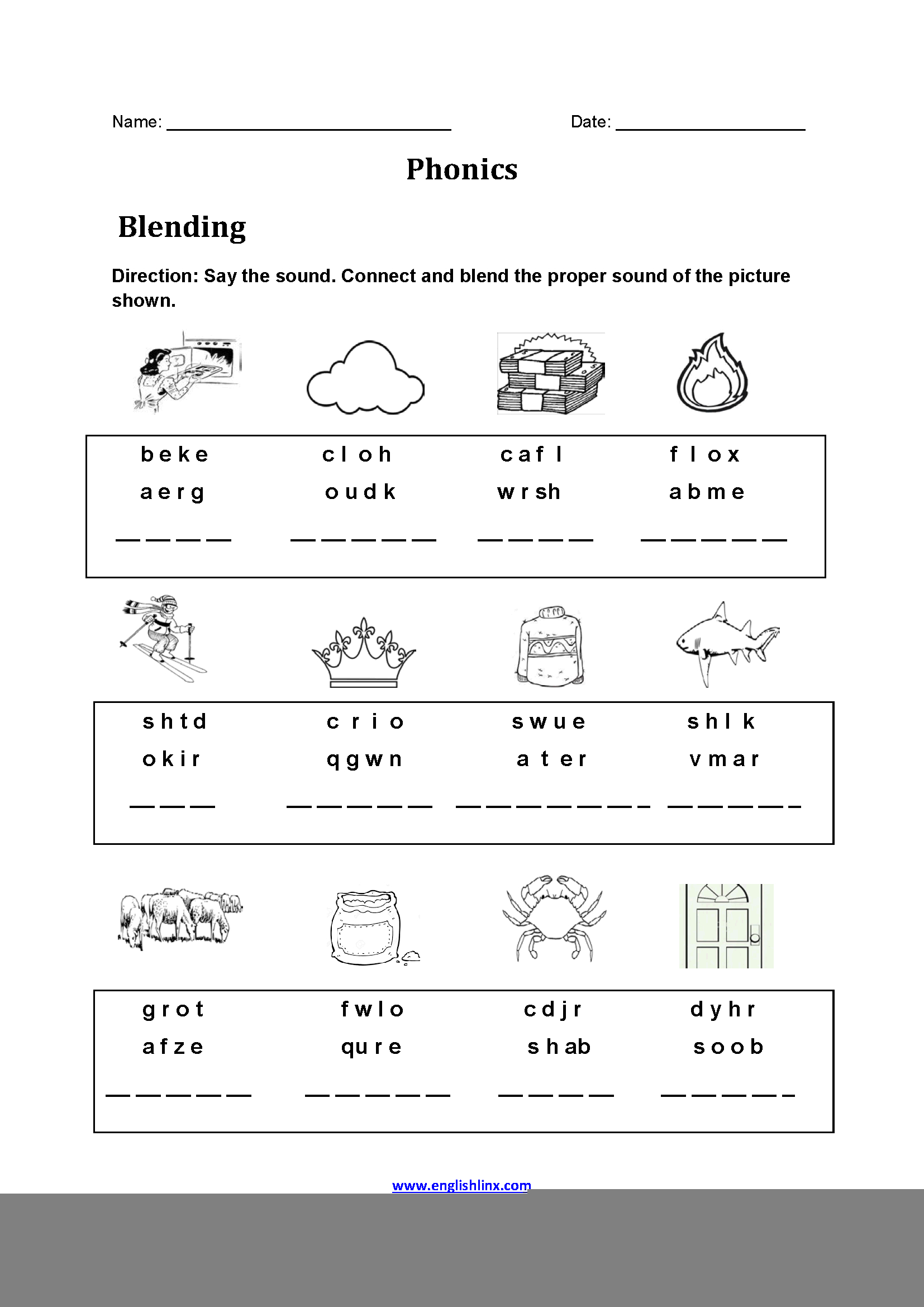 Englishlinx Phonics Worksheets Printable Phonics Worksheets 
