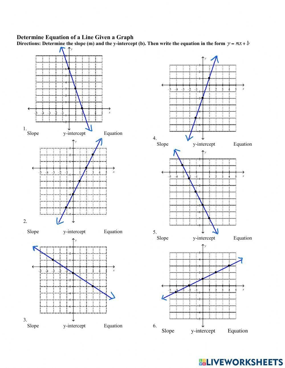 Equation Of A Line Worksheet PDF Worksheets Library