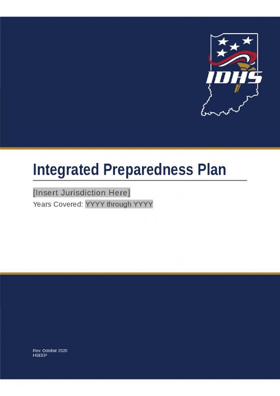 Exercise Spreadsheet 28415 Integrated Preparedness Plan Template