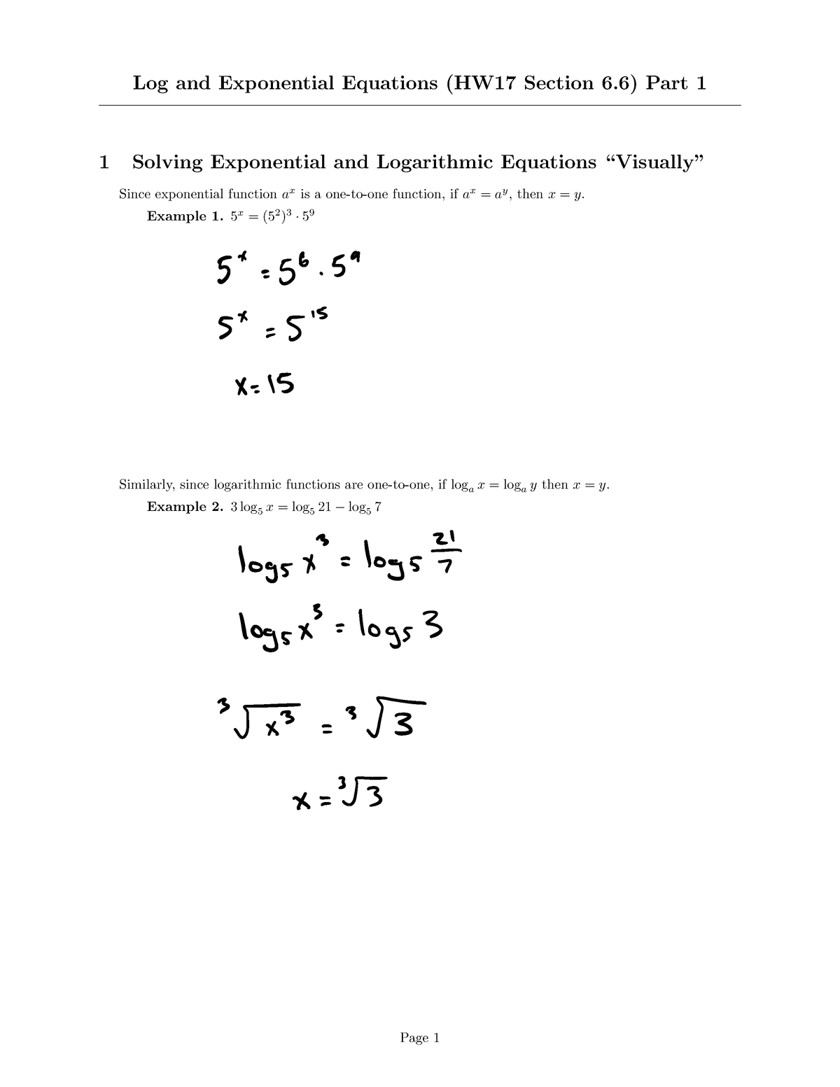 Exponentials And Logarithms C2 Maths Teaching Worksheets Library