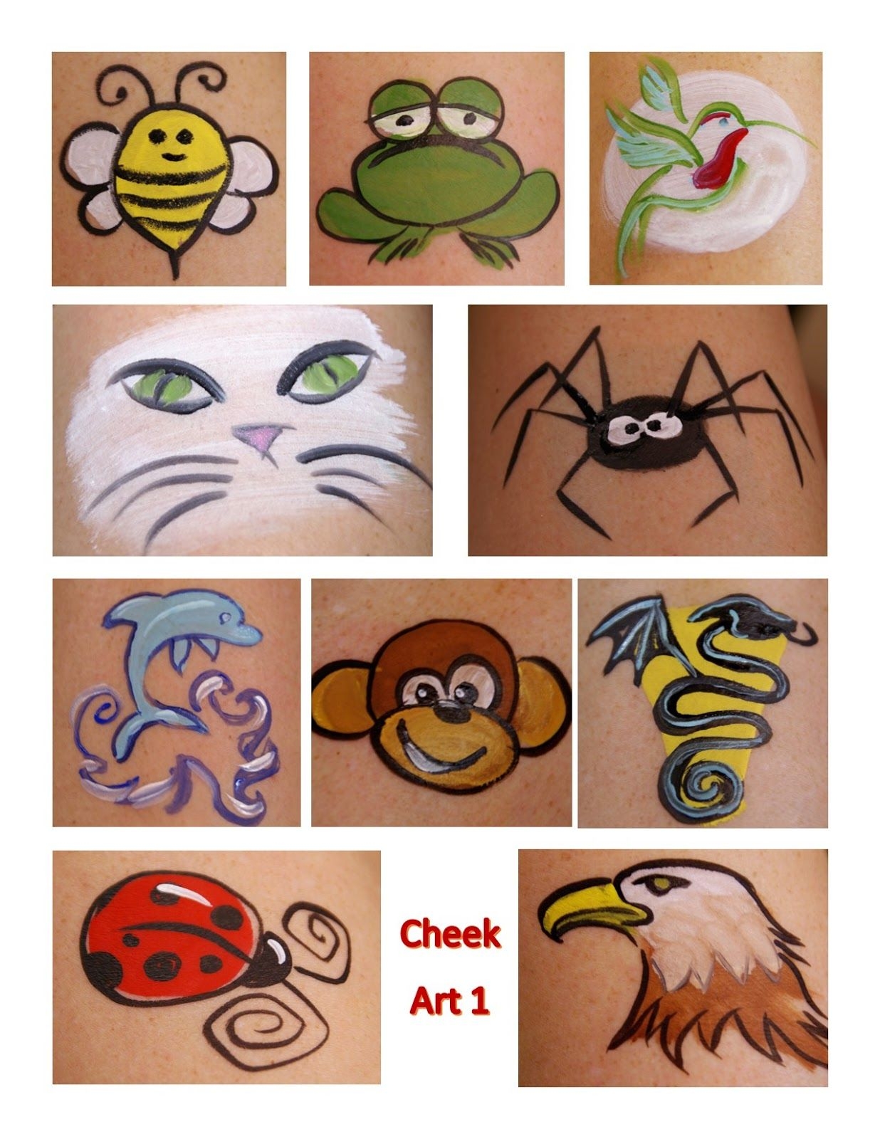 Face Paint Templates Printable Content Calendar Template
