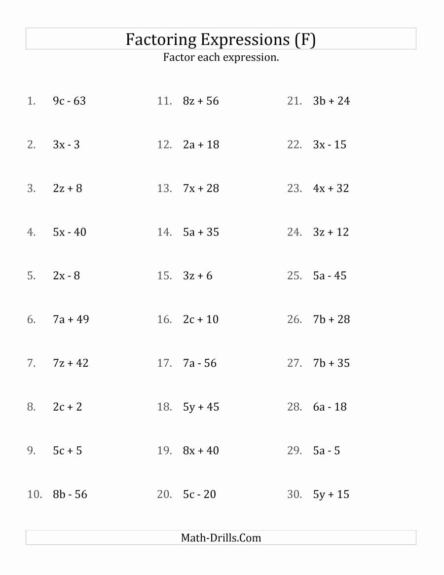 Factorable Quadratic Equations Worksheet Equations Worksheets
