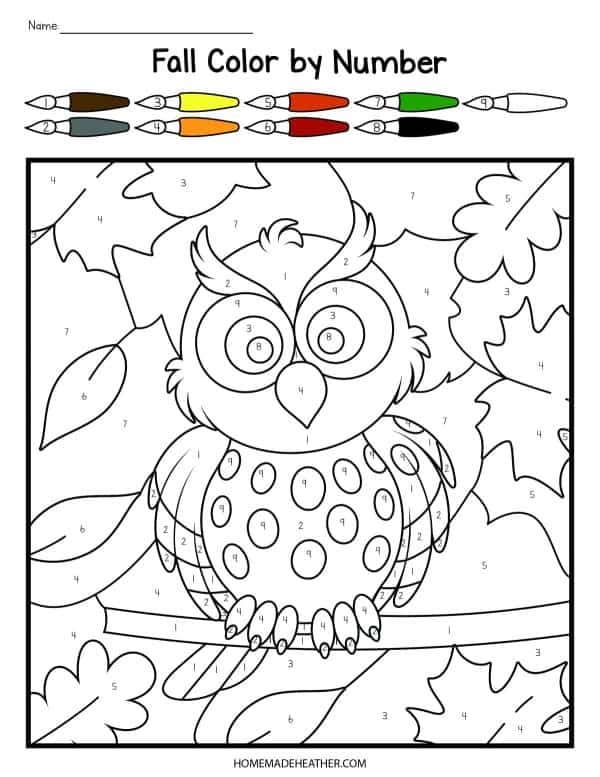 fall pictures to color printable