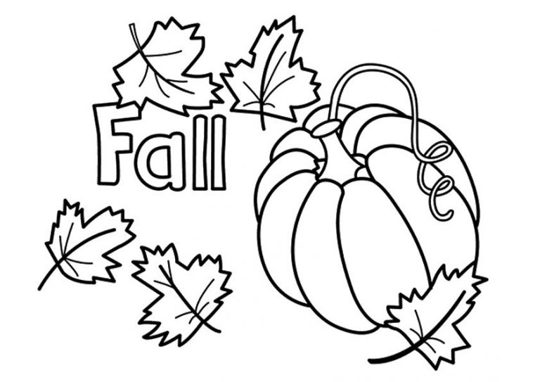 Fall Coloring Page Printable Printable Coloring Pages