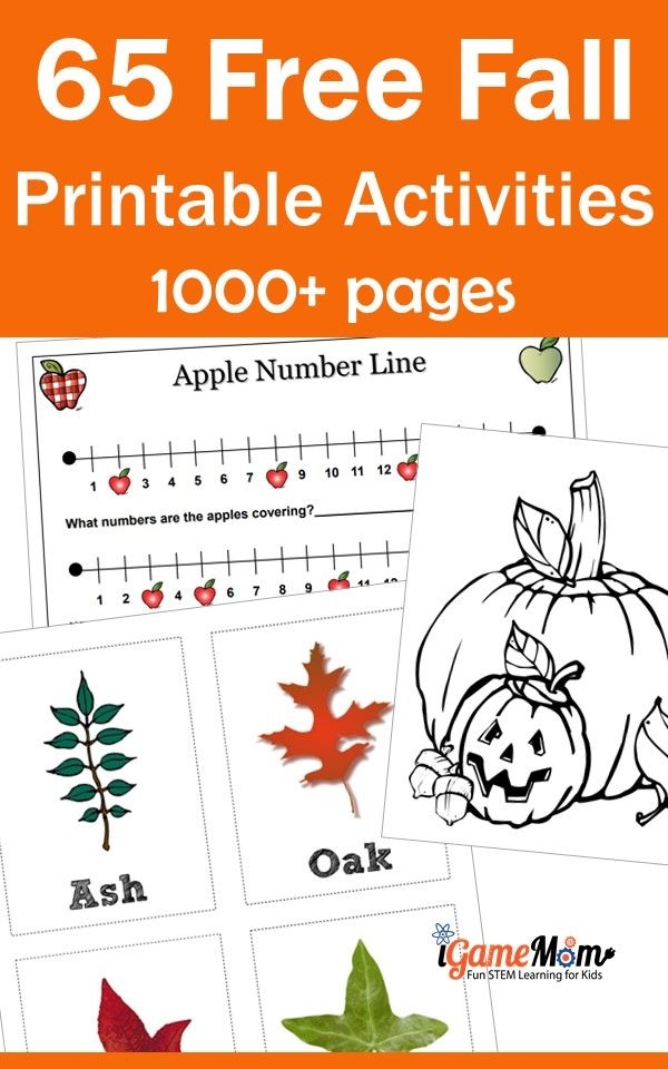 fall printable activities for preschoolers
