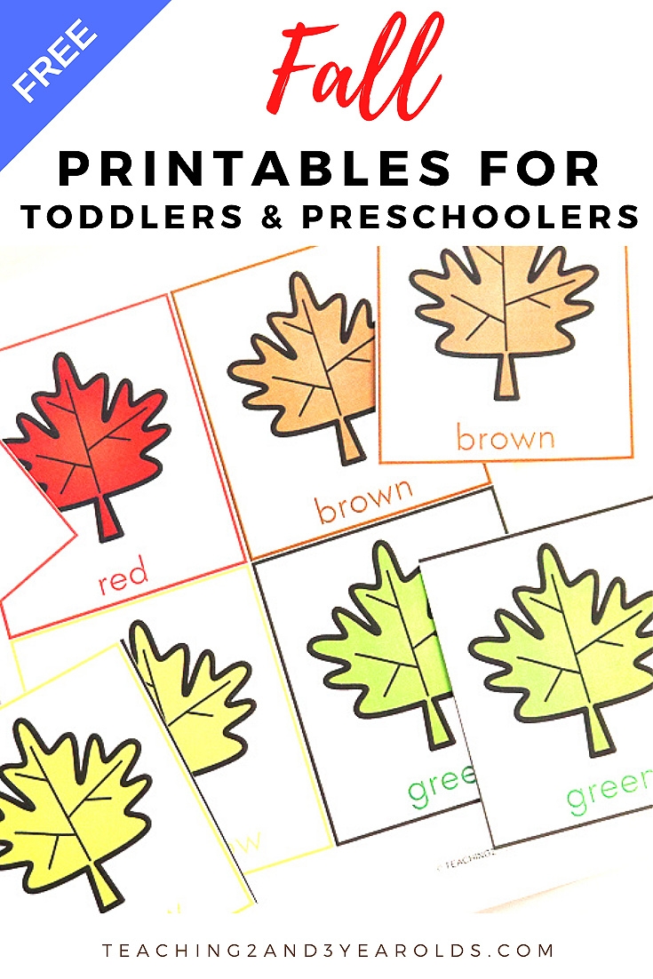 Fall Theme Preschool Printables