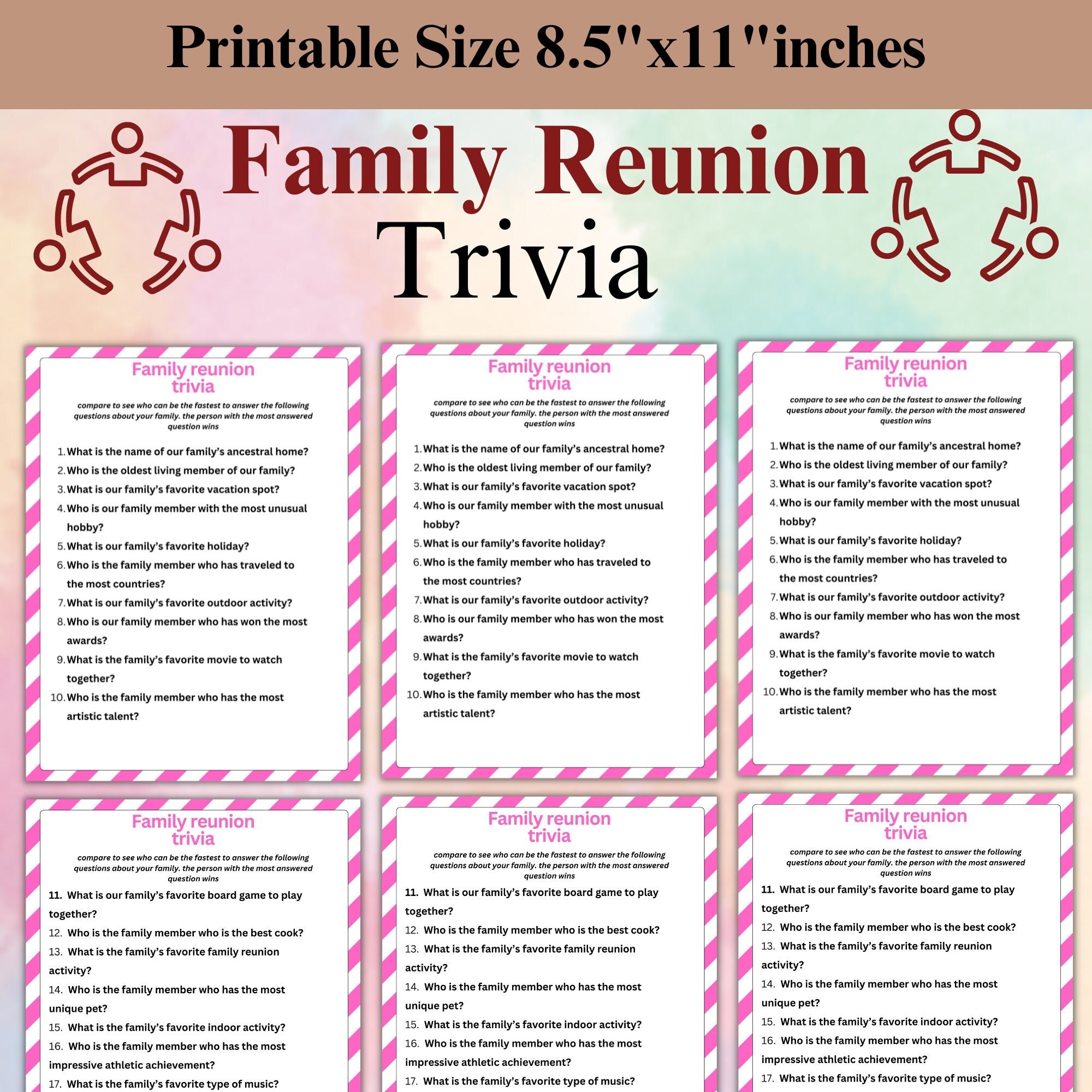 free printable family trivia games