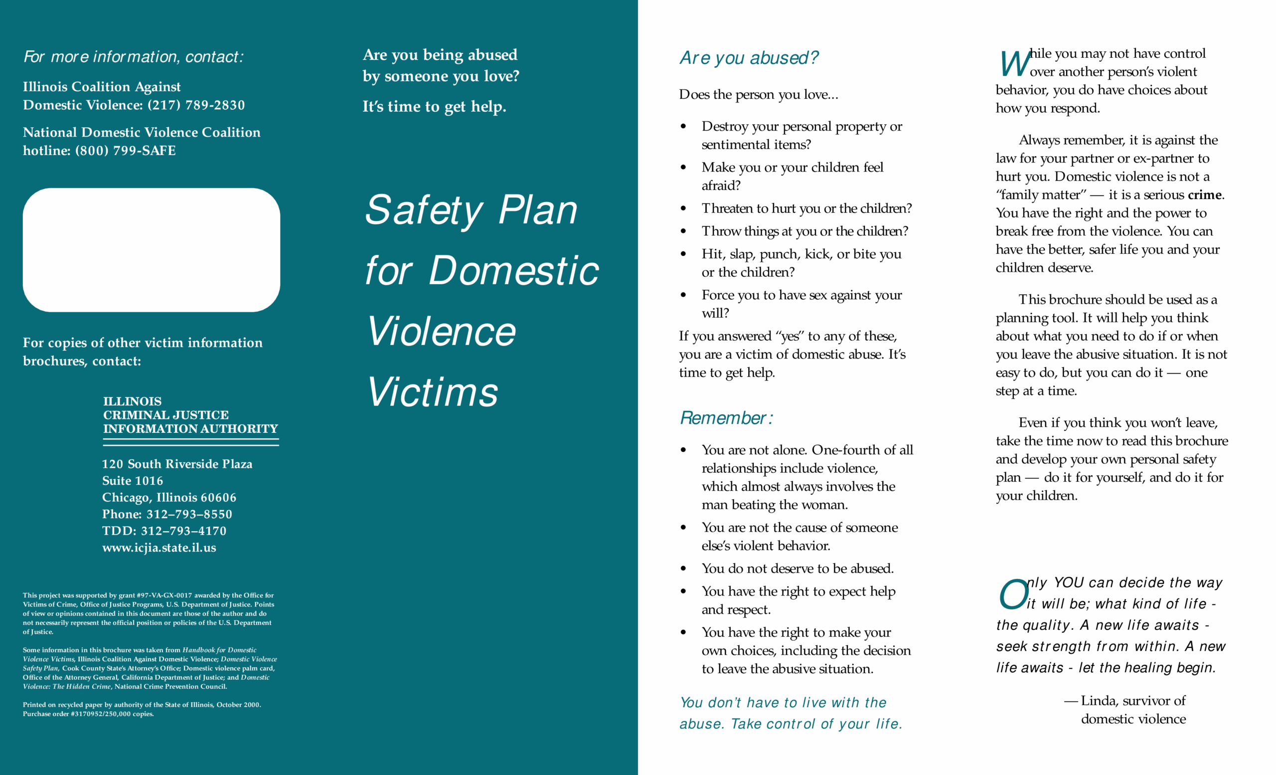 Family Violence Safety Plan Template