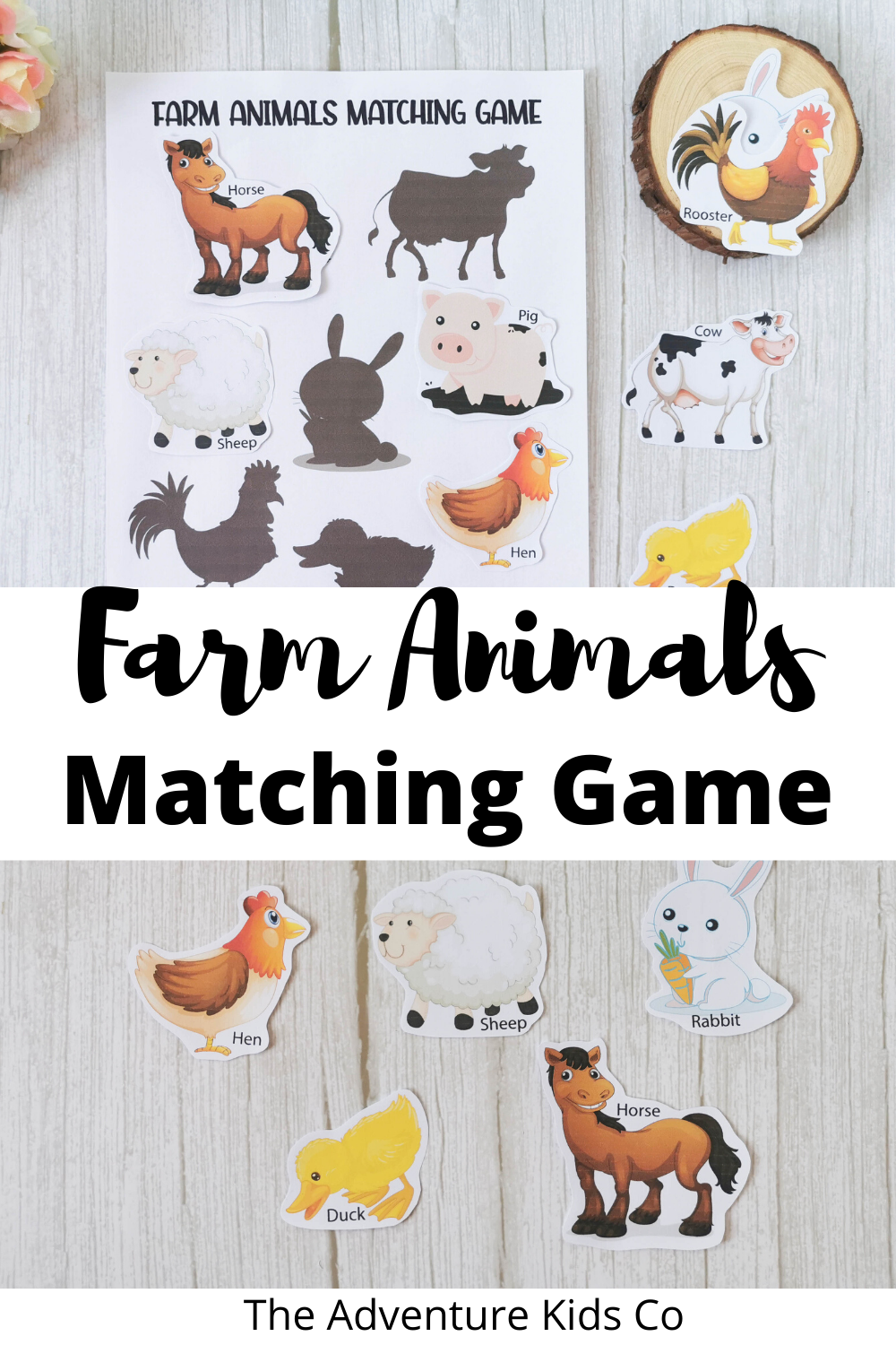 Farm Animal Matching Game Printable Printable Word Searches