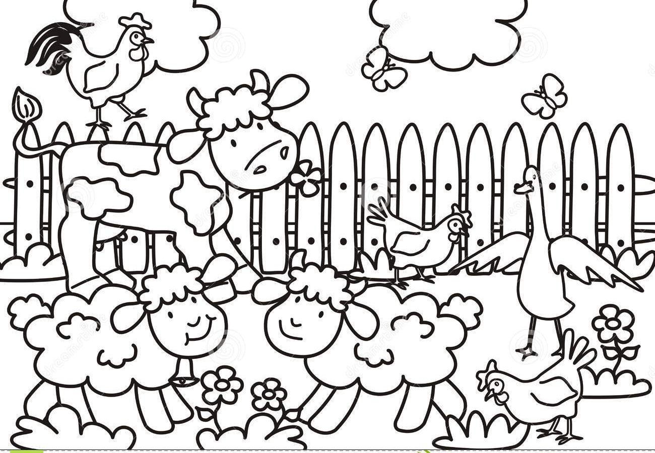 Farm Animal Picture To Color Farm Animal Coloring Pages For Toddlers At 
