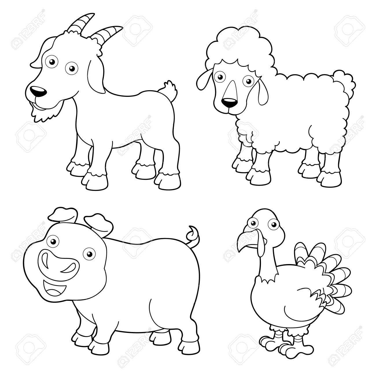 Farm Animal Printable Coloring Pages Printable Word Searches
