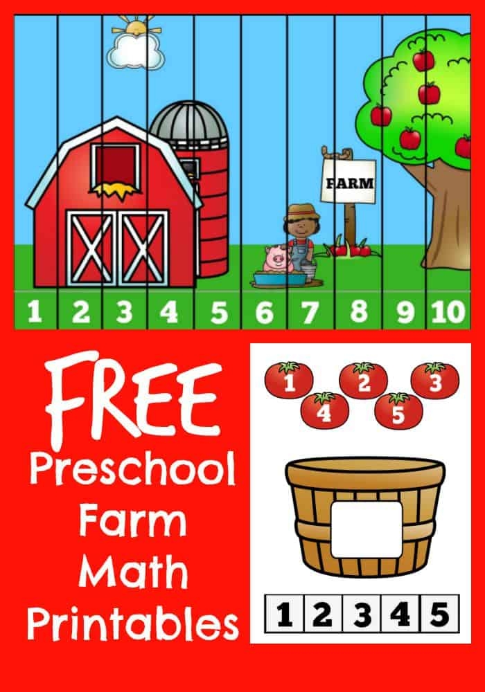 Farm Math Activities For Preschoolers