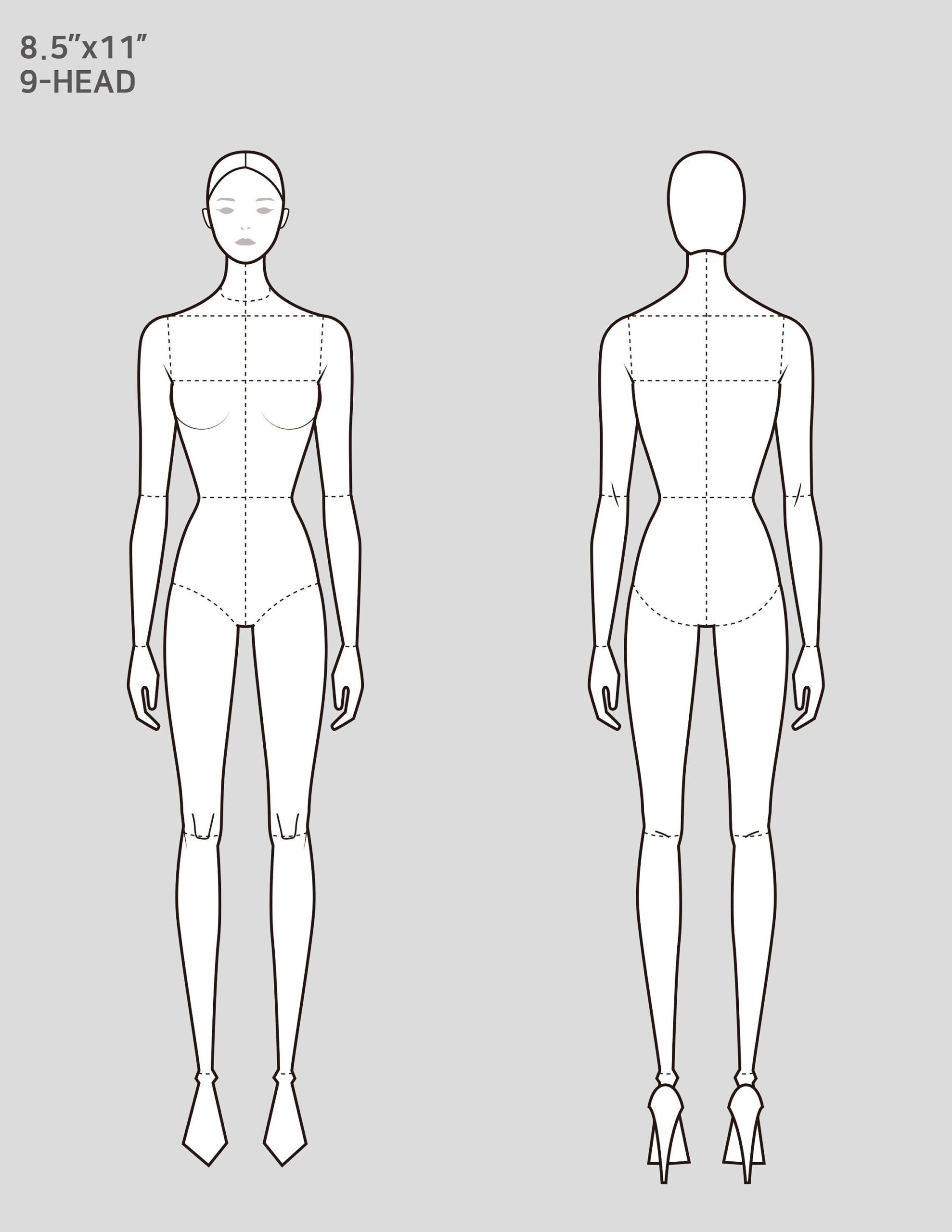 Fashion Female Body Template Social Media Template