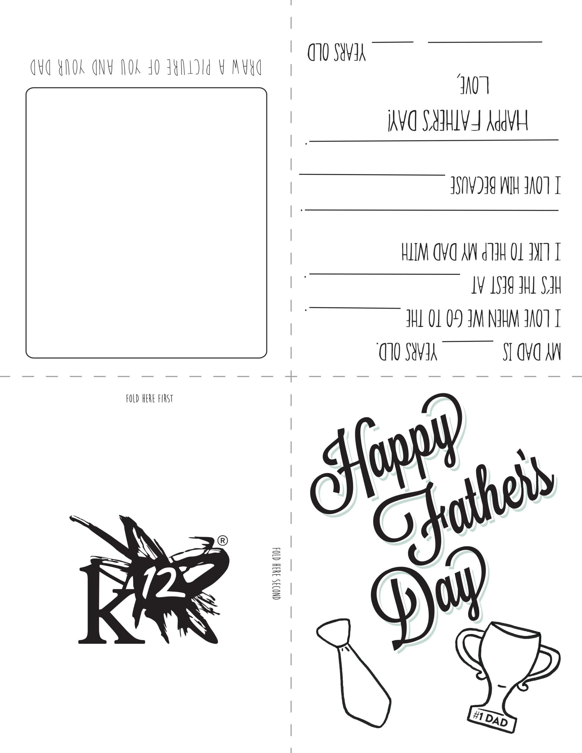 printable fathers day card template