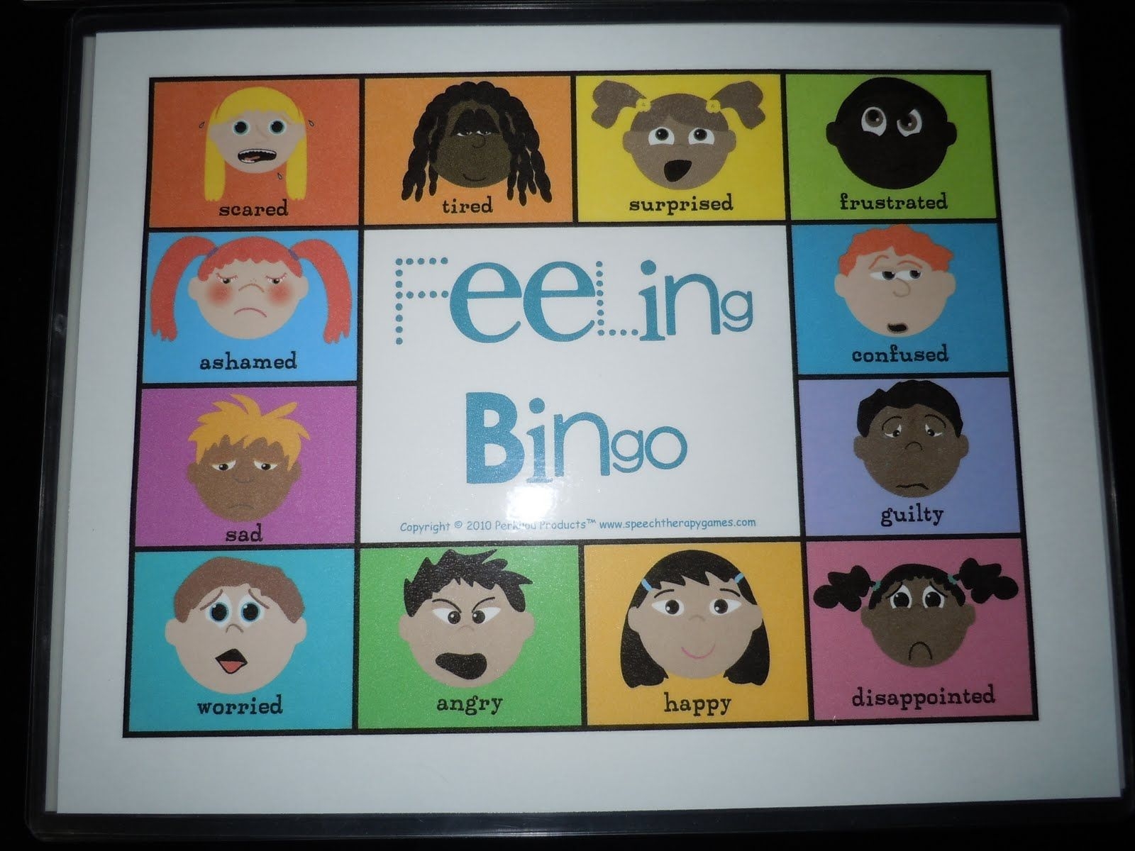 free printable feelings bingo game