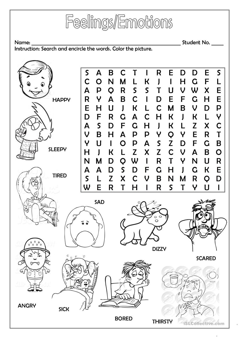 Feelings emotions Esl Worksheets Of The Day English Lessons 