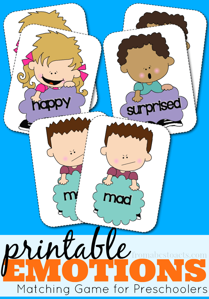 Feelings Matching Game Printable